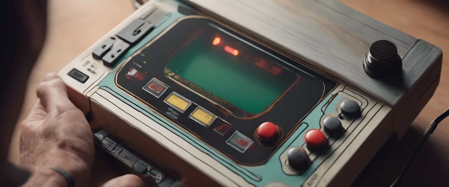 Hands playing Game and Watch